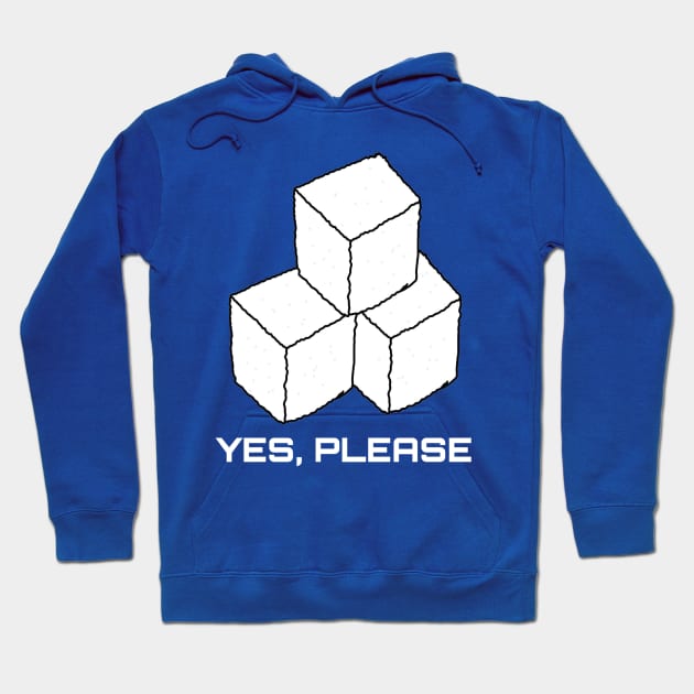 Sugar, Yes Please Hoodie by Whitelaw Comics